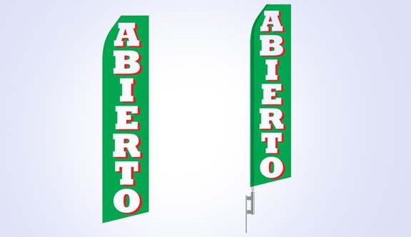 Abierto Stock Flag - 16ft