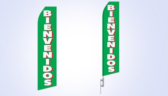 Bienvenidos Stock Flag - 16ft