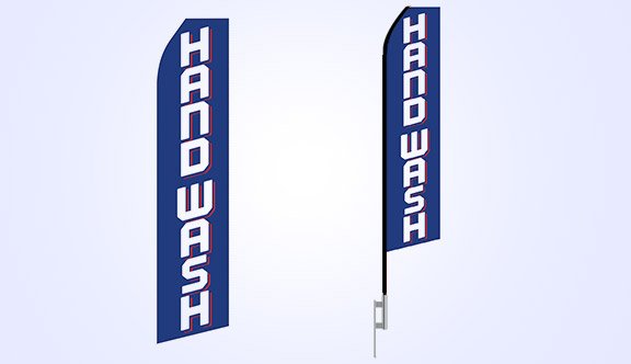 Hand Wash Stock Flag - 16ft.