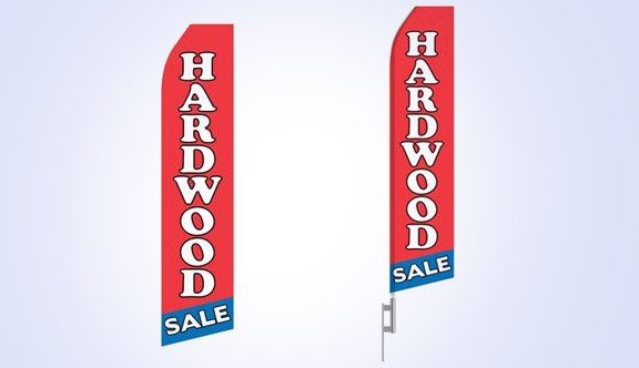 Hardwood Sale Stock Flag - 16ft