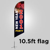 Feather Angled Advertising Flag - 10.5 ft