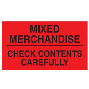 Mixed Merchandise Check... Labels - 3x5