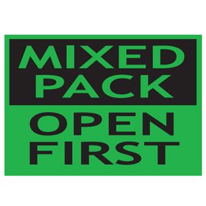 Mixed Pack Open First Labels - 3x4