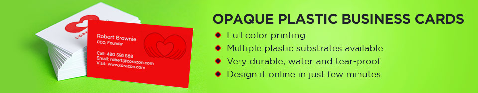 Opaque Plastic Business Cards