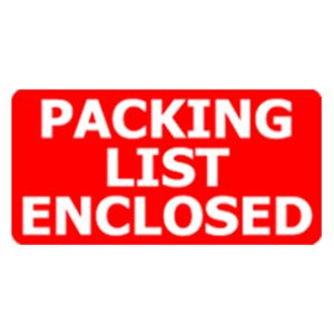 Packing List Enclosed Labels - 1.5x3