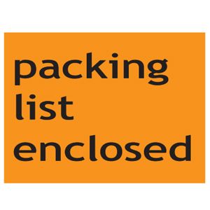 Packing List Enclosed Labels - 3x4