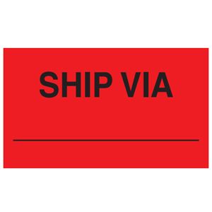 Ship Via Labels - 3x5