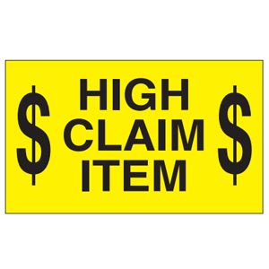 High Claim Item Labels - 3x5