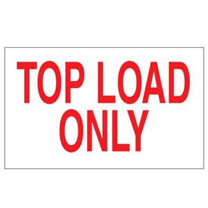 Top Load Only Labels - 3x5