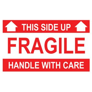 Fragile Labels - This side up/ handle with care - 3x5